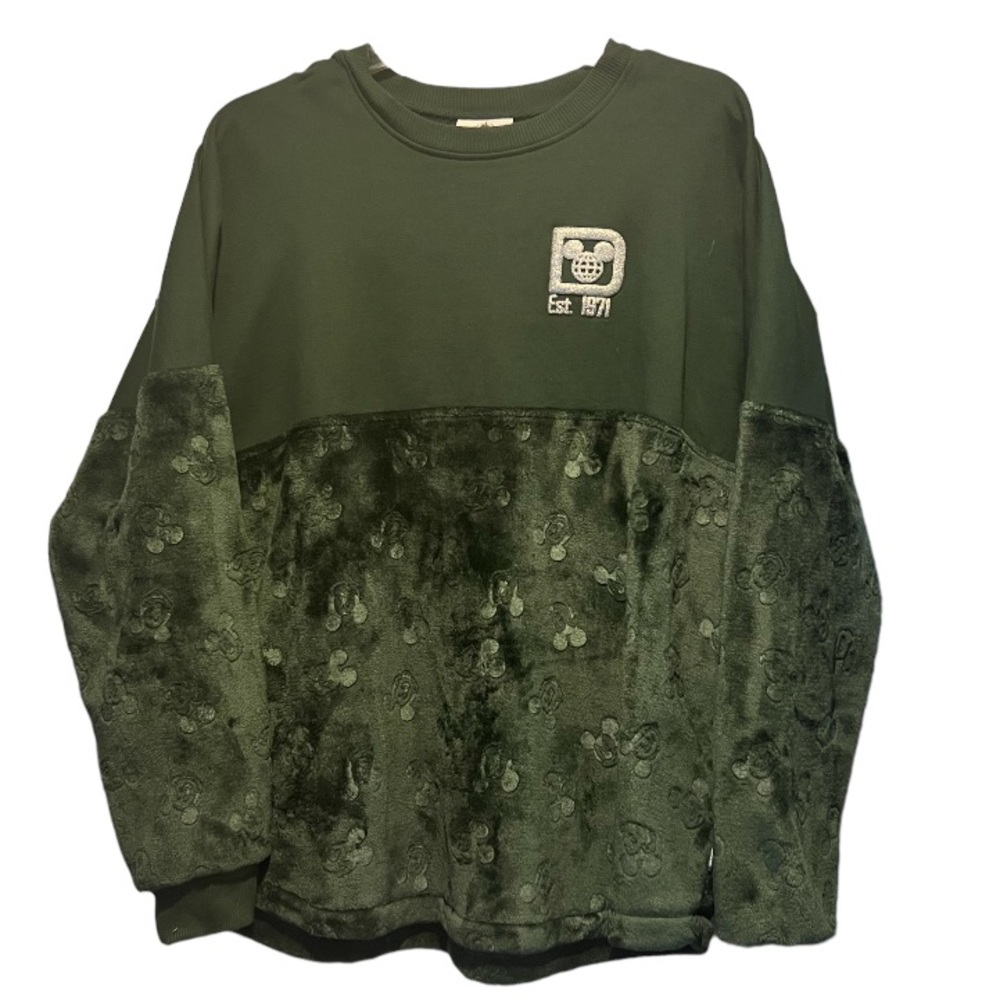 Disney Green Sweatshirt with Embroidered Logo